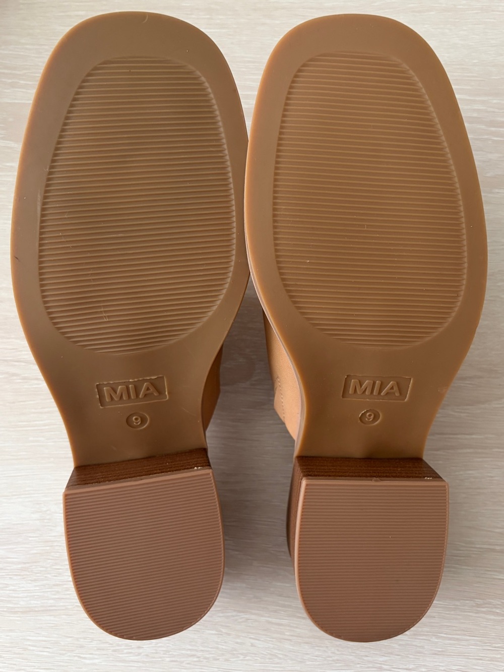 MIA Women's Brown Block Heel Sandals